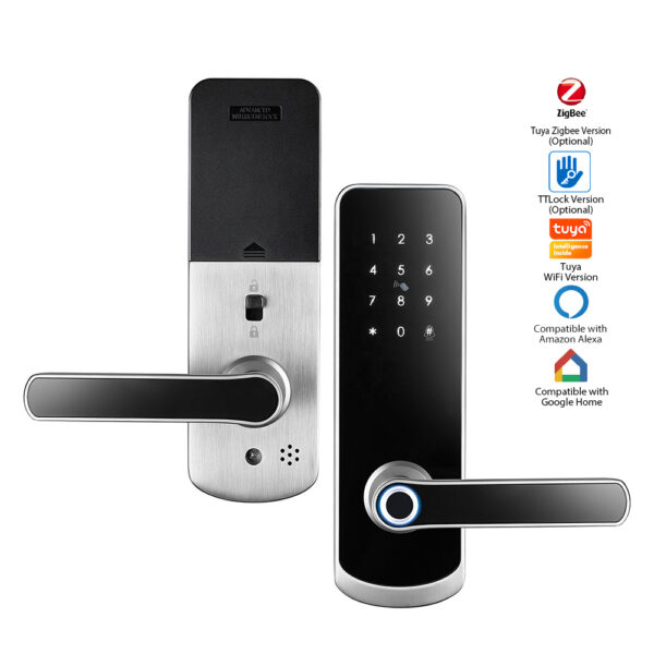 Tuya And Tt Lock App Aluminum Alloy Wireless Smart Door Lock Suitable For Wooden And Metal Door