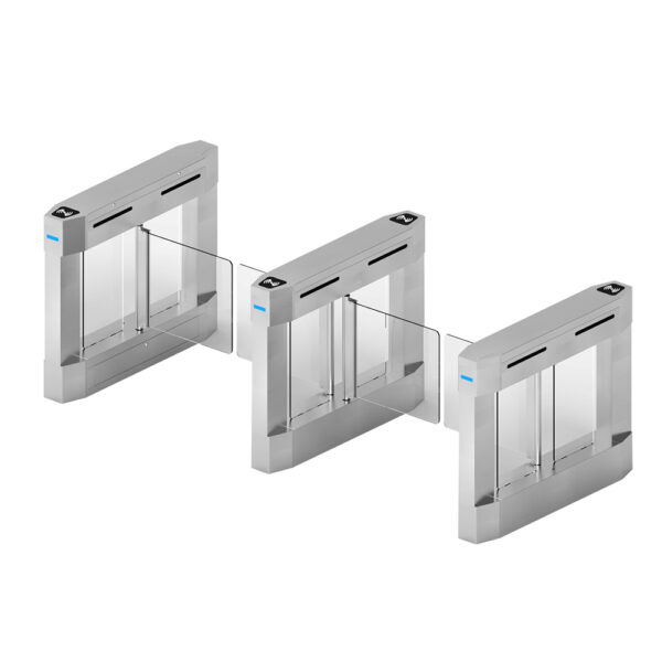 304 Stainless Steel Single Lane Swing Barrier Turnstiles Support Qr Code