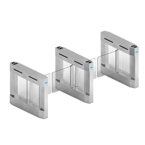 304 Stainless Steel Single Lane Swing Barrier Turnstiles Support Qr Code