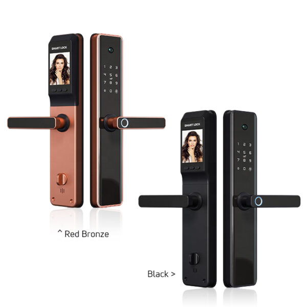 Smart Fingerprint Wireless Door Lock For Hotel And Card/Digital Door Lock For Hotel With Camera Tuya Wifi Or Ttlock