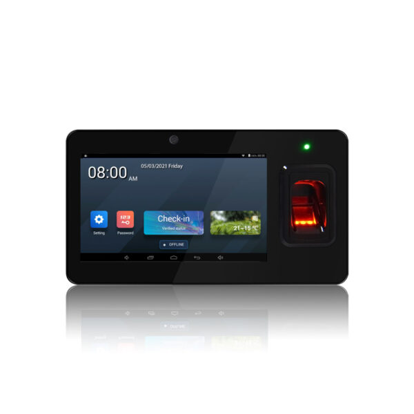 7 Inch Touch Display Android Biometric Attendance System Support Send Sms To Mobile