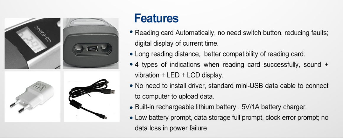 Auto - Induction Security Guard Tour Patrol Terminal