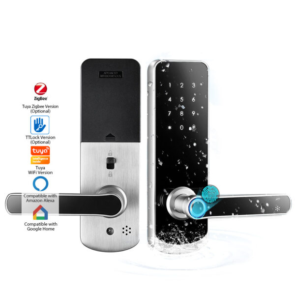 Tuya And Tt Lock App Aluminum Alloy Wireless Smart Door Lock Suitable For Wooden And Metal Door